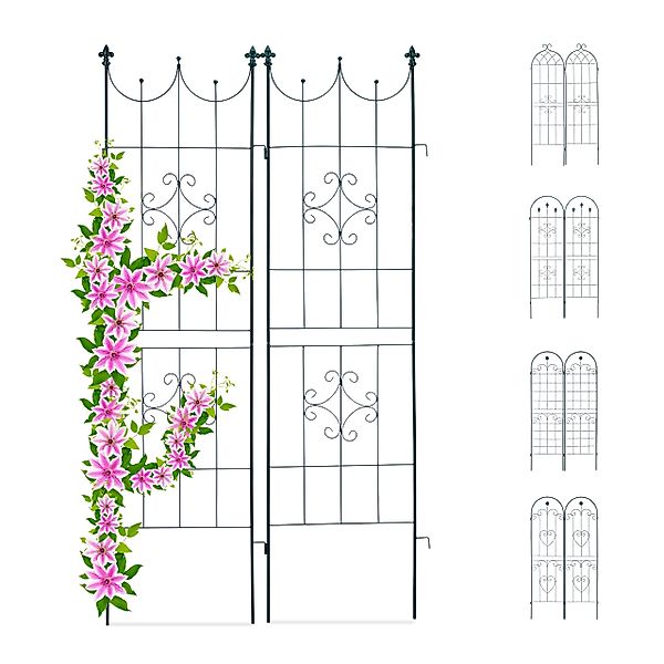 relaxdays Rosenbogen Rankgitter 2er Set, C günstig online kaufen