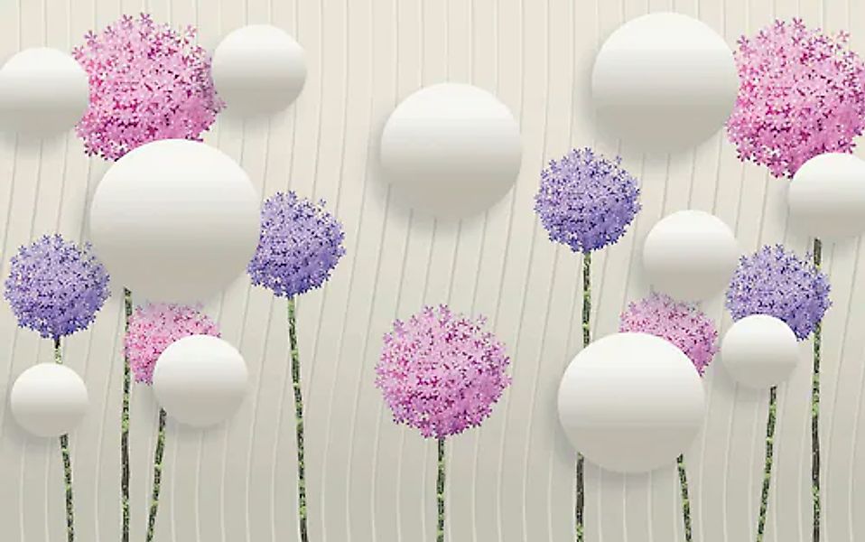 Papermoon Fototapete »Muster mit Blumen« günstig online kaufen