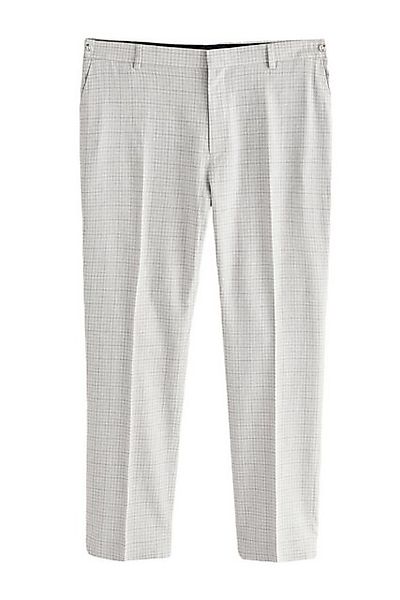 Next Anzughose Tailored Fit Anzughose mit Karomuster und Leinen (1-tlg) günstig online kaufen