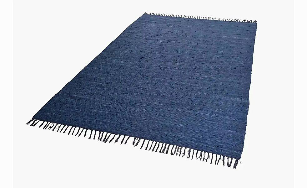 THEKO Teppich  Happy Co ¦ blau ¦ Baumwolle ¦ Maße (cm): B: 40 H: 0,5 Teppic günstig online kaufen