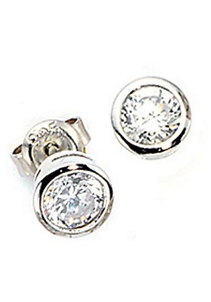 JOBO Paar Ohrstecker, rund 925 Silber mit Zirkonia günstig online kaufen