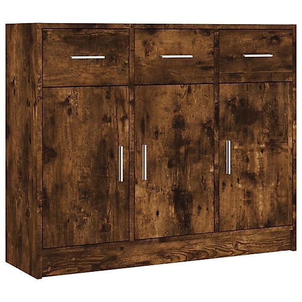 vidaXL Sideboard Räuchereiche 91x28x75 cm Holzwerkstoff 823013 günstig online kaufen