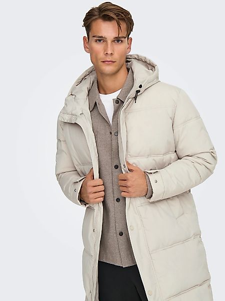 ONLY & SONS Steppjacke "ONSSEUL LONG PUFFER OTW" mit Kapuze günstig online kaufen