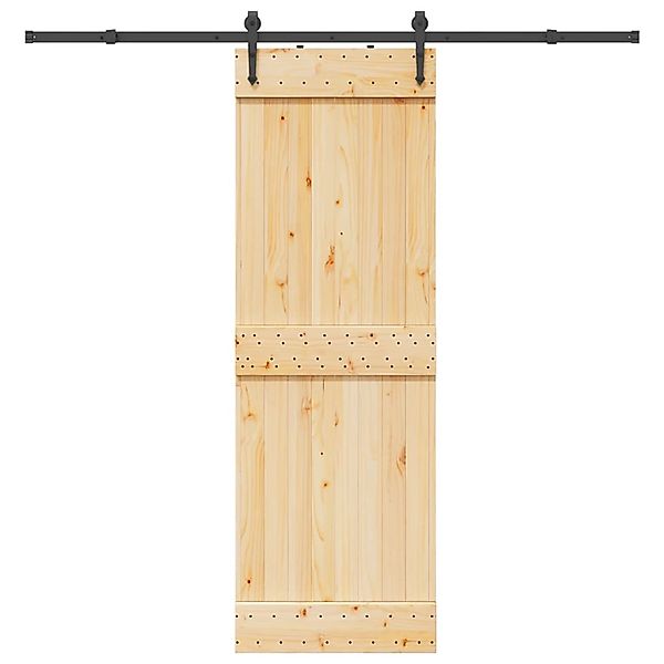 vidaXL Schiebetür mit Beschlag 70x210 cm Massivholz Kiefer 3332694 günstig online kaufen