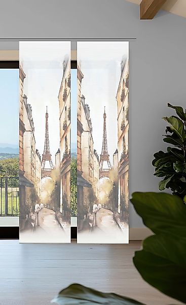 HOME in green Schiebegardine "FRANCQ" Paneelwagen 2 Stk. tlg. Bambusoptik, günstig online kaufen