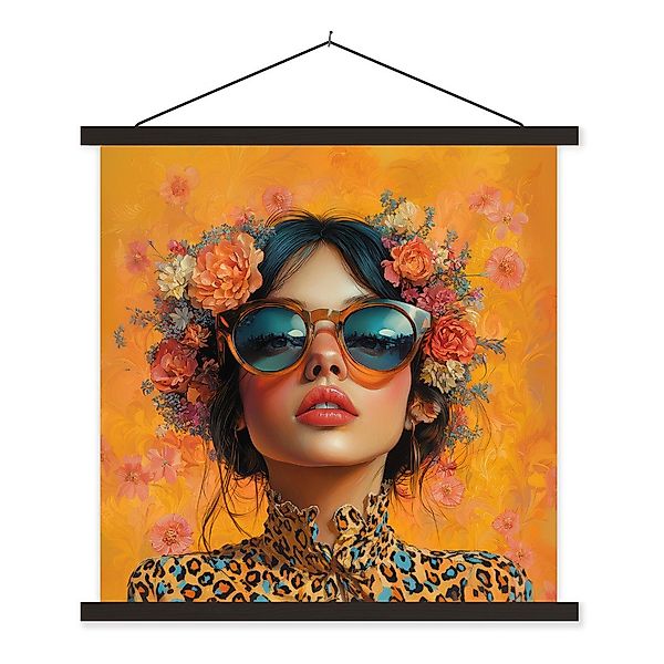 MuchoWow Poster Frau - Blumen - günstig online kaufen