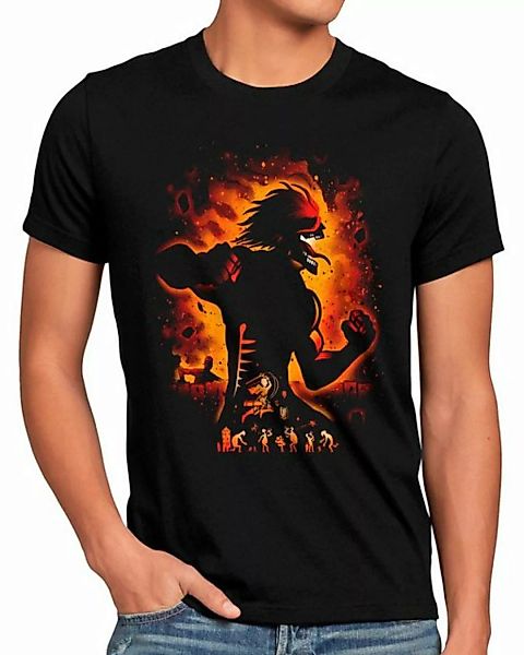 style3 Print-Shirt Herren T-Shirt Save Mitras titan anime japan on manga at günstig online kaufen