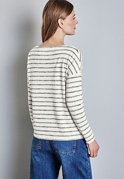 STREET ONE Langarmshirt, aus softem Materialmix günstig online kaufen