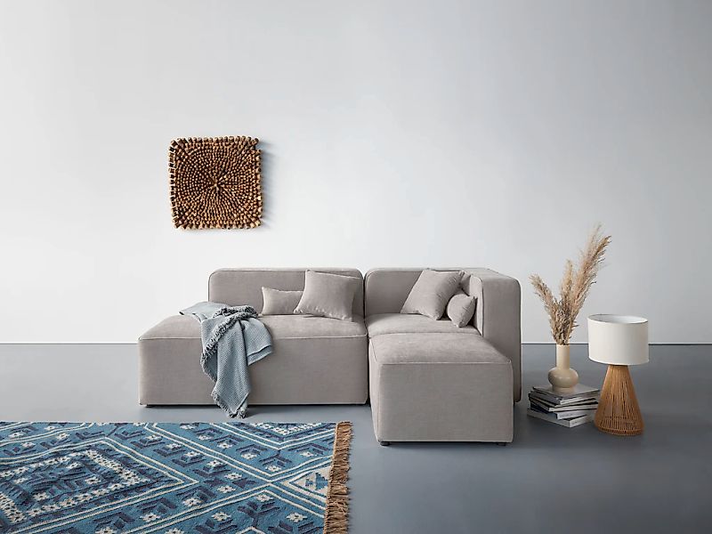 Home affaire Ecksofa "Sundstrup L-Form" Modulserie, individuelle Zusammenst günstig online kaufen