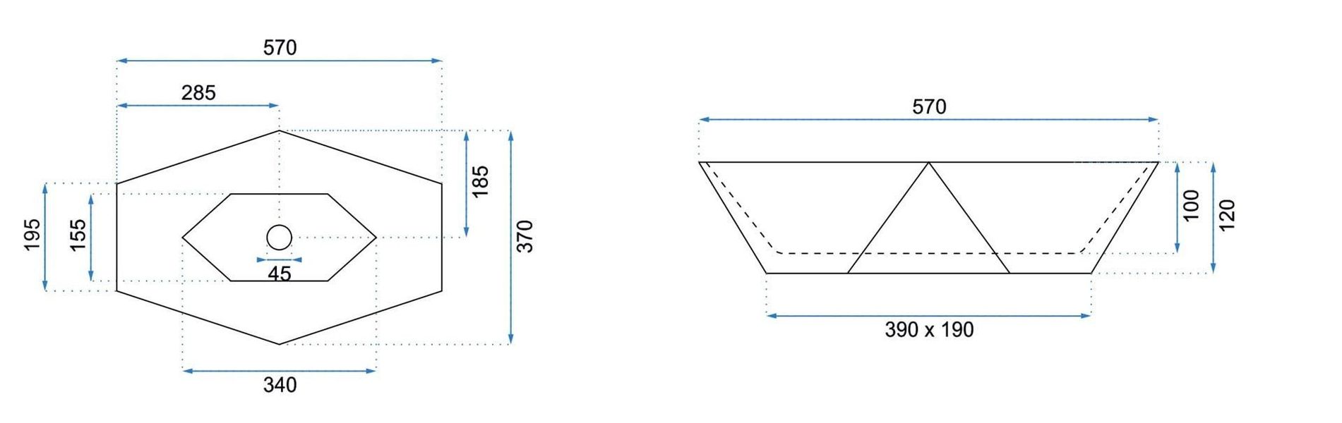 GTM Design Aufsatzwaschbecken ORYGINAL Modern Waschbeckenm günstig online kaufen