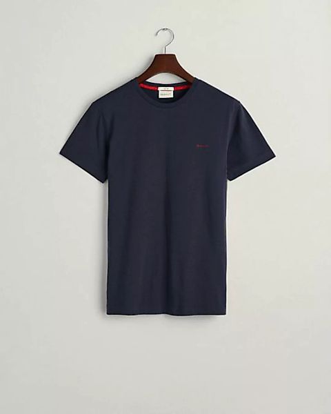 Gant T-Shirt CONTRAST LOGO SS T-SHIRT, EVENING BLUE günstig online kaufen