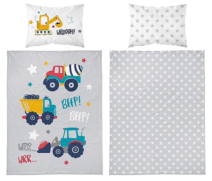 Detexpol Babybettwäsche Set Baumaschinen 2tlg. 100% günstig online kaufen