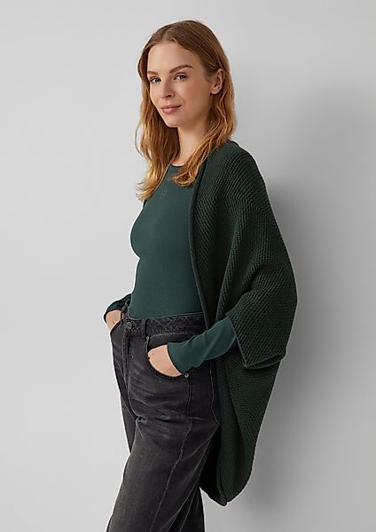 s.Oliver Poncho Gestrickter O-Shape-Poncho aus Baumwollmix günstig online kaufen