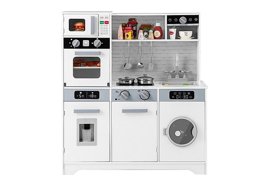 COSTWAY Spielküche, Kinderküche Holz mit Licht und Sound günstig online kaufen