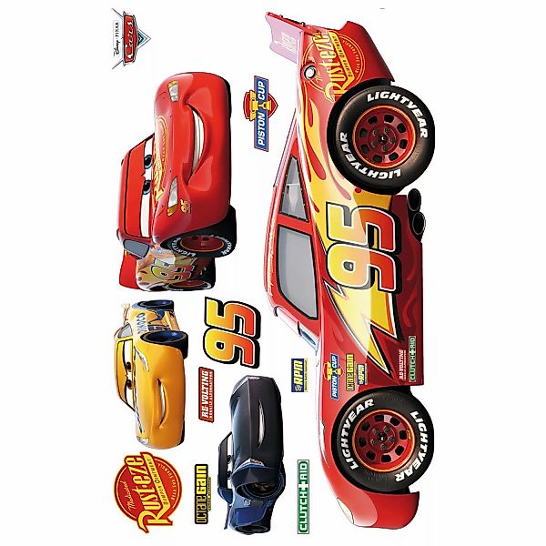 Disney Wandtattoo Cars Rot und Gelb 127 x 200 cm 612439 günstig online kaufen