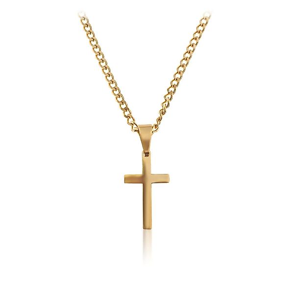 Made by Nami Kette mit Anhänger Robuste Kreuzkette aus Edelstahl • 60 cm, 2 günstig online kaufen