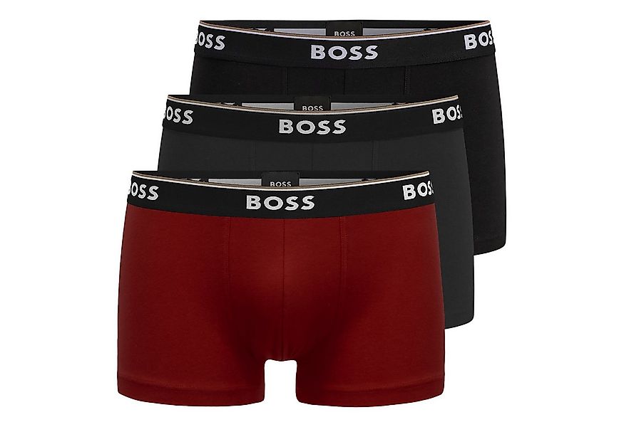 BOSS Trunk Cotton Stretch (3-St) mit umlaufend eingewebtem Markenschriftzug günstig online kaufen