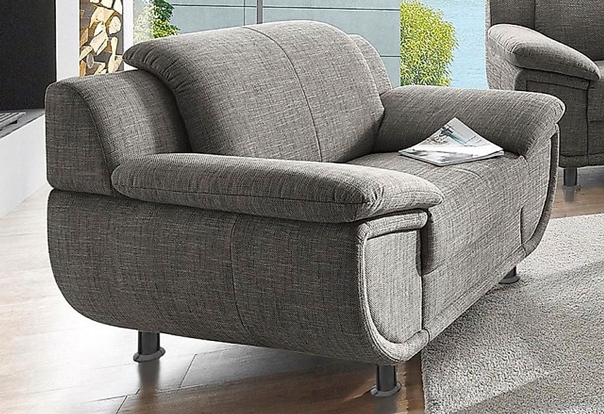 TRENDMANUFAKTUR Sessel »Rondo, Breite 121 cm, breite Armlehnen, Füße schwar günstig online kaufen