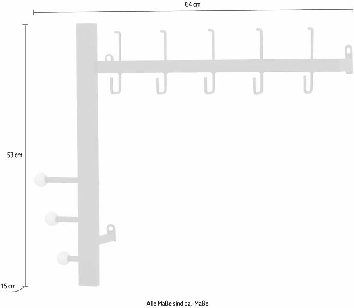 INOSIGN Garderobenleiste, (1 St.), aus Metall, Breite 64 cm günstig online kaufen