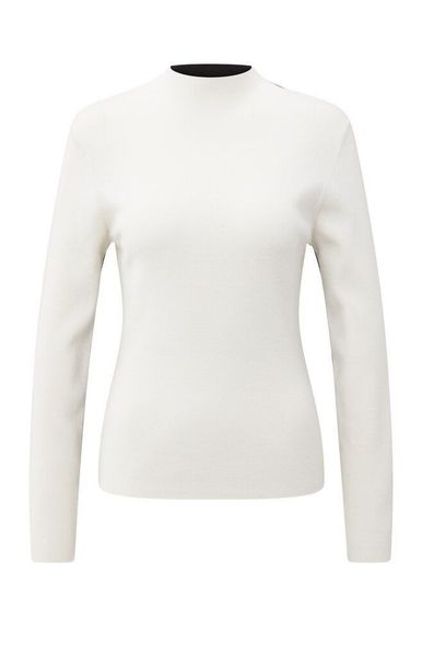 YAYA Rundhalspullover Zweifarbiges Oberteil günstig online kaufen