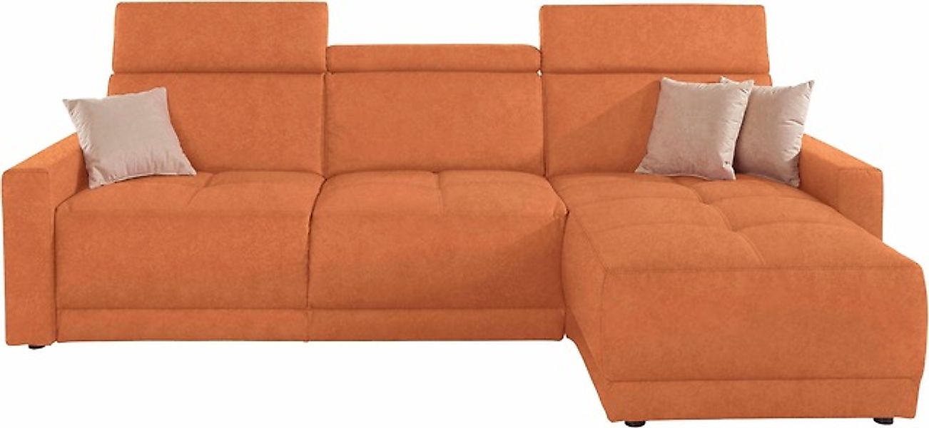 DOMO collection Ecksofa »Ava mit moderner Sitzheftung & toller Doppelnaht, günstig online kaufen