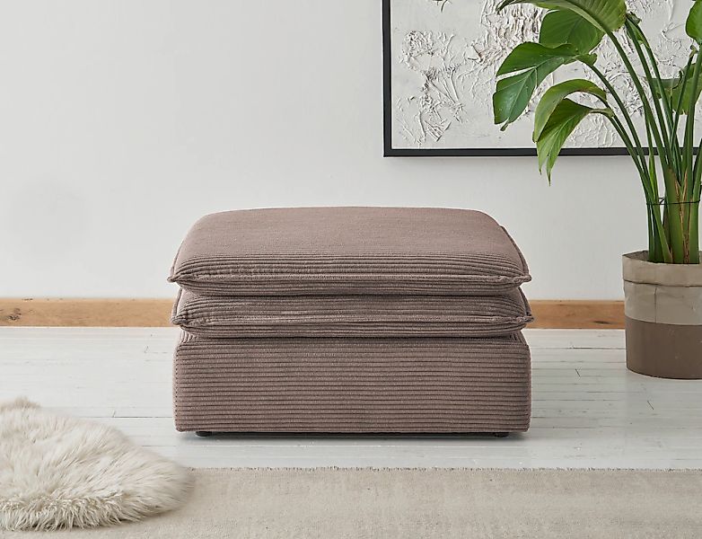 Home affaire Hocker "PIAGGE" Hochwertiger Cord, passend zum Loveseat PIAGGE günstig online kaufen