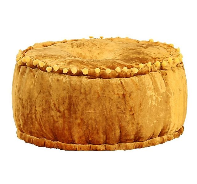 vidaXL Polsterhocker Pouf Rund Samt 40x20 cm Senfgelb (1 St) günstig online kaufen