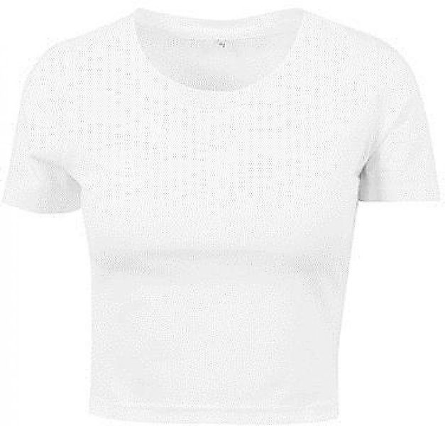 Build Your Brand Rundhalsshirt Damen Cropped günstig online kaufen