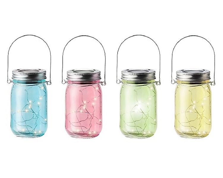 Kaemingk LED Gartenleuchte Solar Gartenbeleuchtung Glas günstig online kaufen