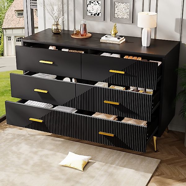MODFU Sideboard Moderner Esszimmerschrank,mit 6 Schubladen günstig online kaufen