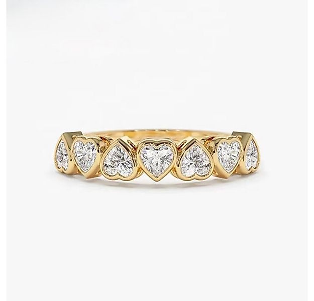 ROUGEMONT Silberring Femininer Damen Fingerring in Herzform 925 Silber 18K günstig online kaufen