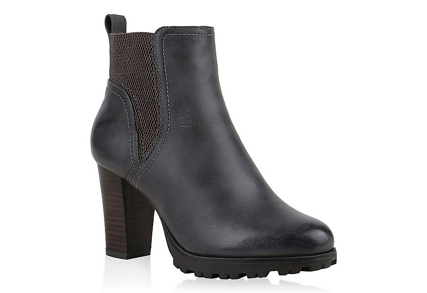 VAN HILL 812569 Chelseaboots Gefütterte Chelsea Boots Damen Block Absatz St günstig online kaufen