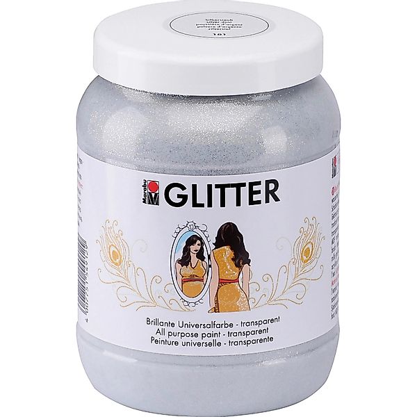 Marabu Glitter transparent 1,5 l Silberstaub günstig online kaufen