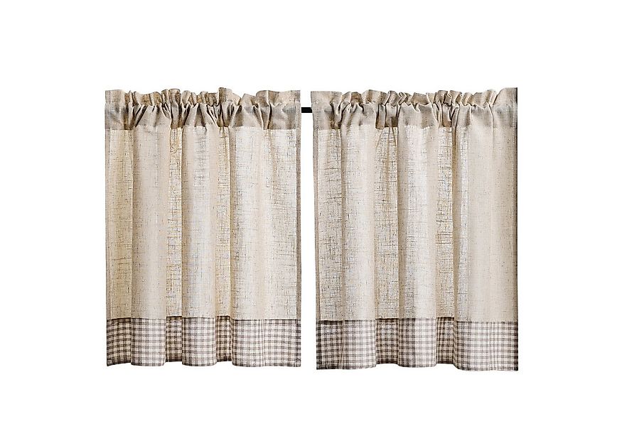 Joyswahl Scheibengardine Slike (2 St), Stangendurchzug, kariert, für Küche günstig online kaufen