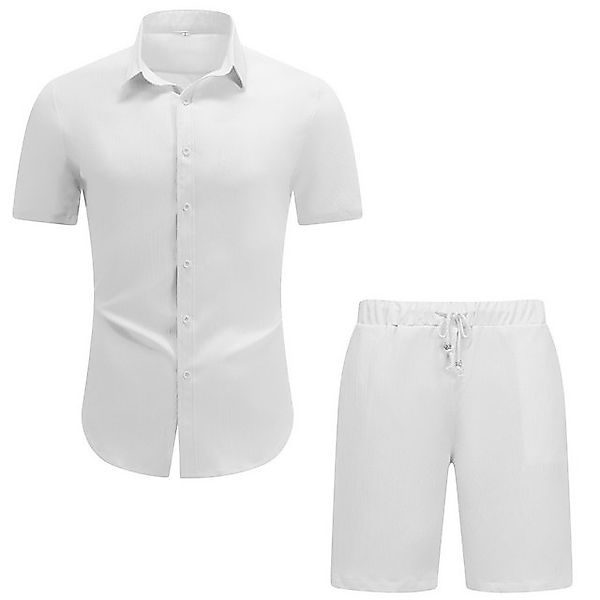 Allthemen Shirt & Hose (2 tlg, Kurzarmhemd & Shorts) Freizeitset Unifarben günstig online kaufen