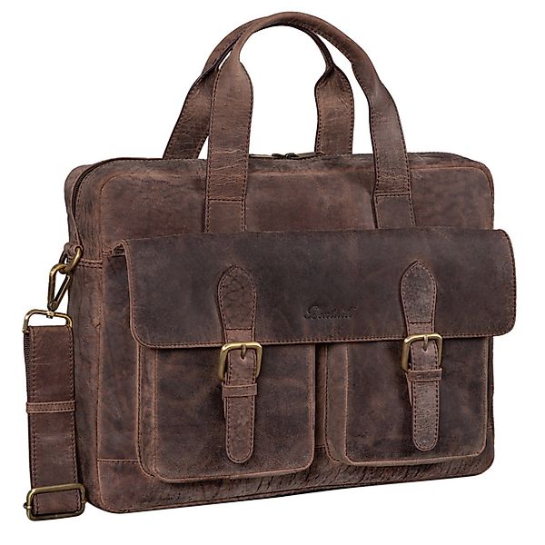 Benthill Aktentasche Echt Leder Laptoptasche Notebooktasche Umhängetasche L günstig online kaufen