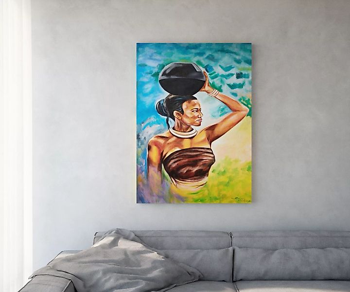 Gemälde Africa 100x140 cm Mehrfarbig Acryl auf Leinwand günstig online kaufen