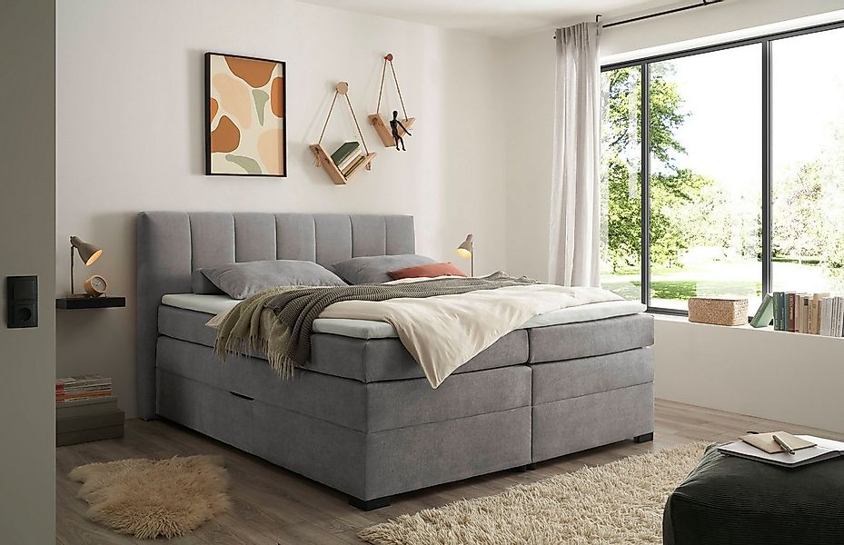 ED EXCITING DESIGN Boxspringbett Pescara in der Breite 180cm, inkl. Bettkas günstig online kaufen