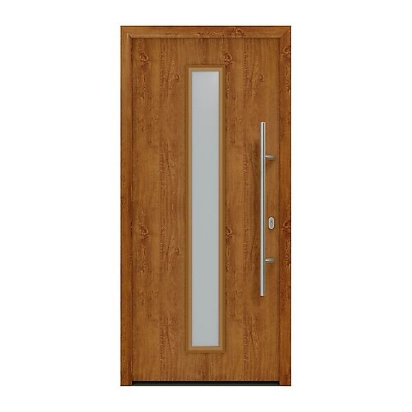 EcoStar Haustür Isopro IP 020S Golden Oak 110 cm x 210 cm DIN R günstig online kaufen