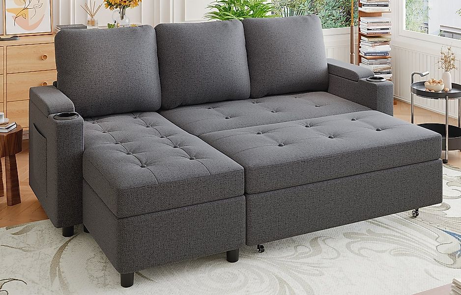 GUNJI Ecksofa L-shaped/U-shaped sofa with storage and sleeping functions günstig online kaufen