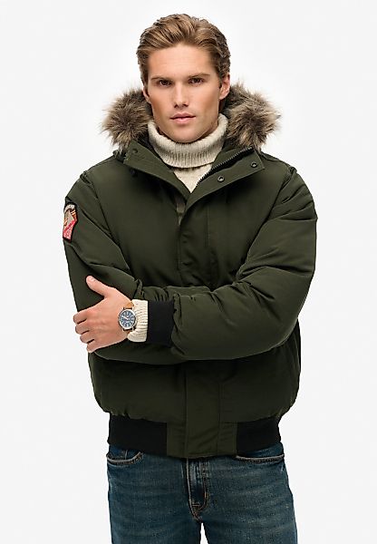 Superdry Steppjacke "EVEREST FAUX FUR BOMBER JACKET" mit Kapuze günstig online kaufen