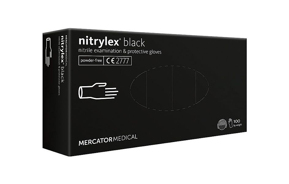 Mercator Einweghandschuhe Nitrylex® black - Medizinische Nitril-Handschuhe günstig online kaufen