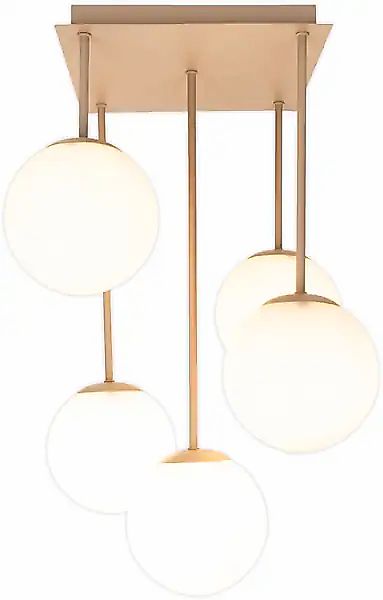 my home Pendelleuchte »Nymölla« E14 1 Stk. 5 Glaskugeln mit je 1x E14 exkl. günstig online kaufen