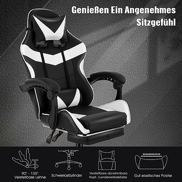 LETGOSPT Gaming Chair Ergonomischer Gaming Stuhl günstig online kaufen