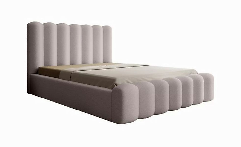 Fun Möbel Polsterbett Doppelbett MACON in Stoff Euphoria (Kopfteil mit Step günstig online kaufen