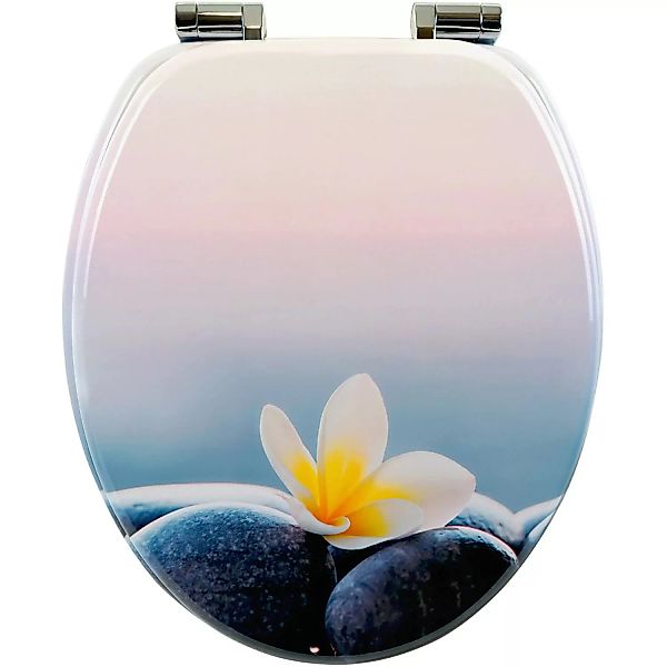 Sanfino WC Sitz Flower & Stone Toilettendeckel mit Absenkautomatik aus Holz günstig online kaufen