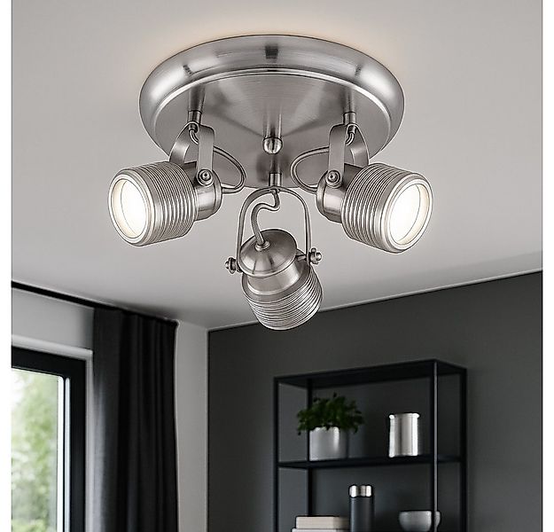 WOFI Deckenspot, Leuchtmittel nicht inklusive, Deckenstrahler 3 Flammig Ret günstig online kaufen