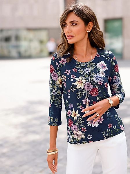 Lady 3/4-Arm-Shirt "Rundhals-Shirt" 1 tlg. günstig online kaufen