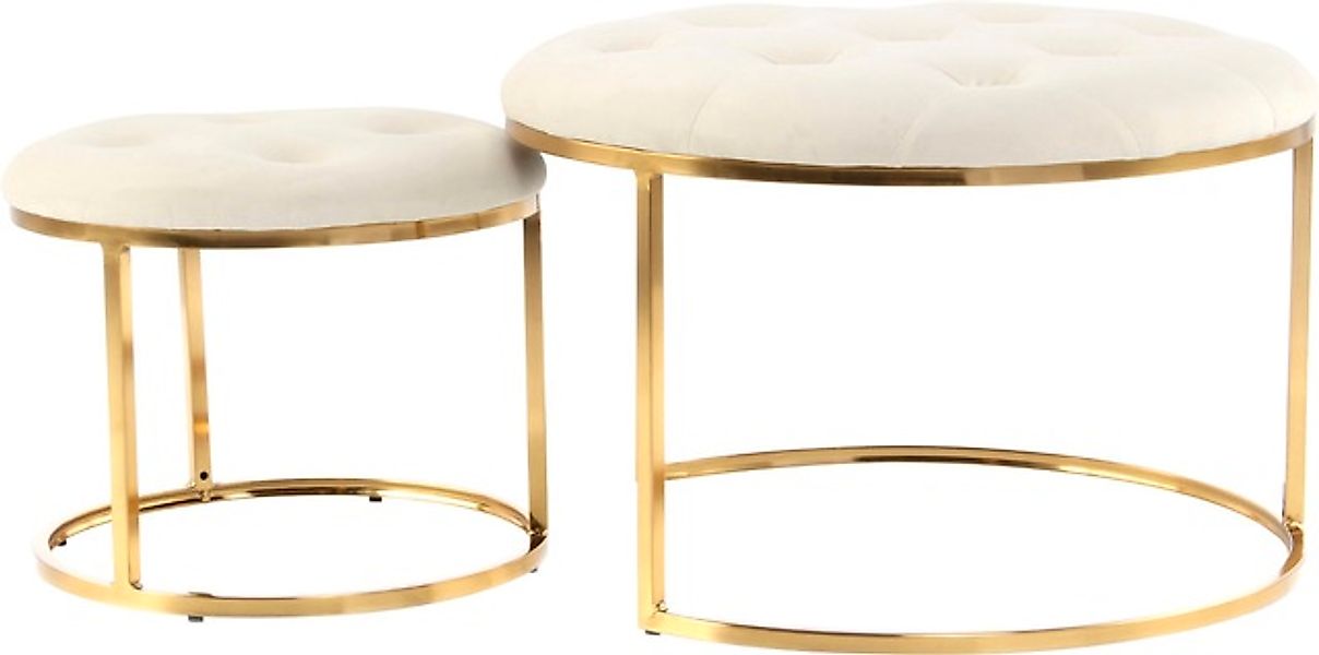Kayoom Sitzhocker »Hocker Myla 2er-Set, praktisch ineinander schiebbar«, (S günstig online kaufen
