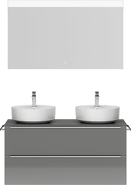 nobilia® Badmöbel-Set »Alvene«, (2 St., vormontiert, mit Soft-Close), Hochg günstig online kaufen